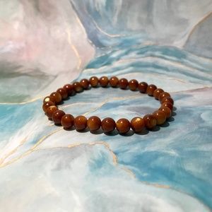 Orange Tiger Eye Bead Bracelet